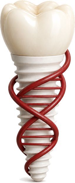 Keramisches Implantat mit DNA-Doppelhelix